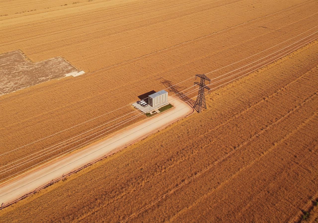 Aerial view of Lobo Flats Substation Tract in Reeves County